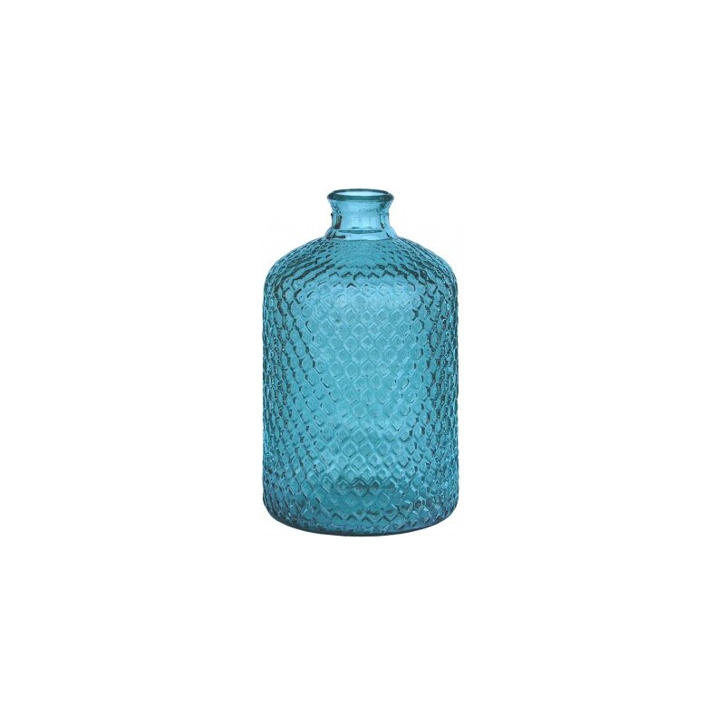 Industrial style, Zdobená skleněná láhev s krásným retro vzhledem 31xx19cm (1202)