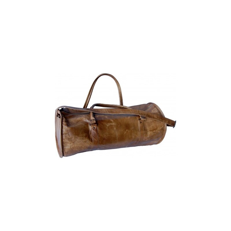 Industrial style, Prostorná kožená cestovní taška 30x63x30cm (1203)