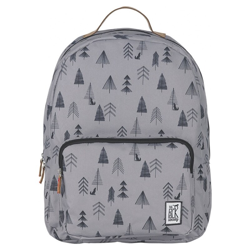 Batoh The Pack Society classic backpack grey tree allover