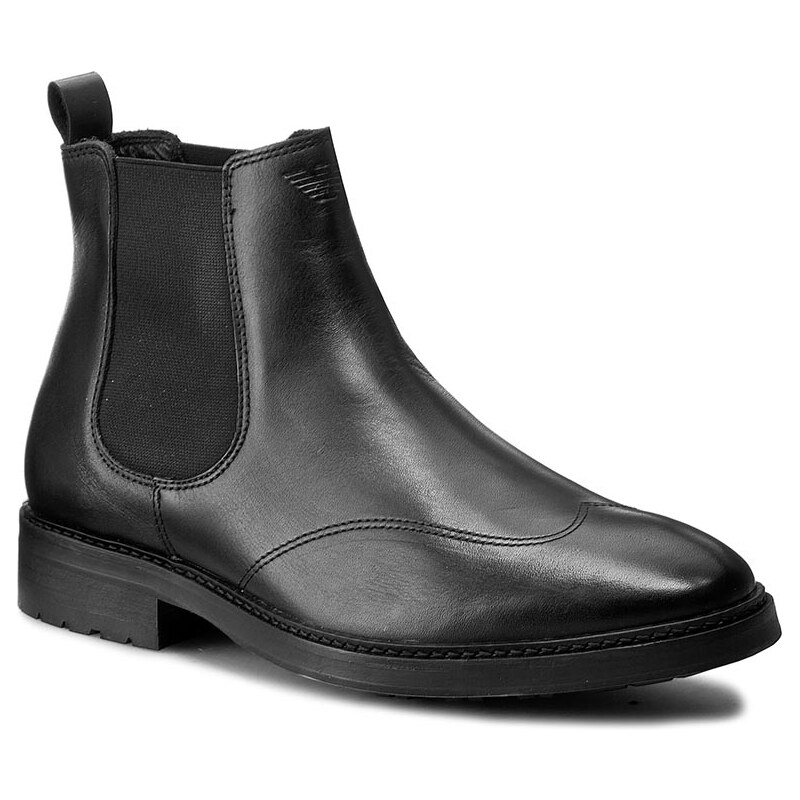 Kotníková obuv s elastickým prvkem ARMANI JEANS - 935007 6A410 00020 Nero