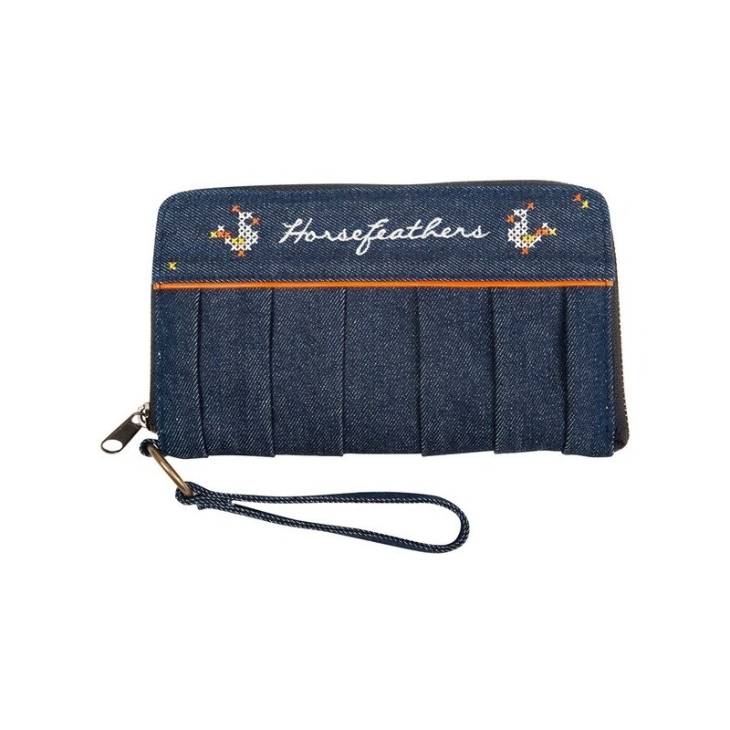 Peněženka Horsefeathers Gadget denim