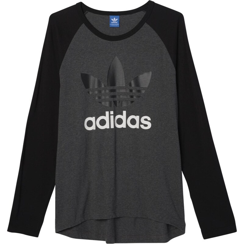 Tričko Adidas Adi Trefoil Ls dark grey heather