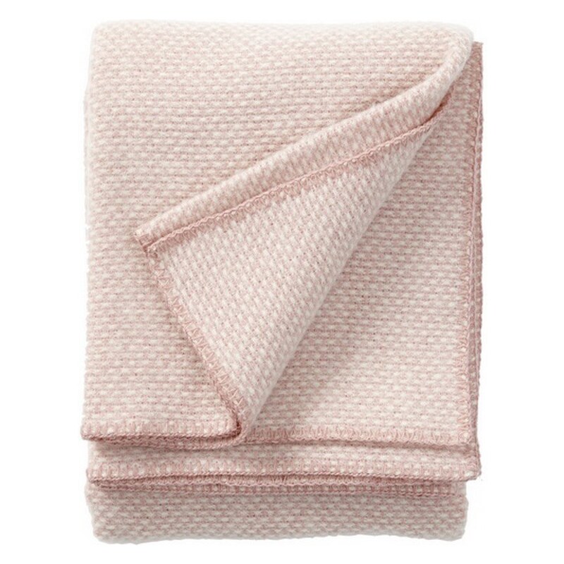 Klippan, Švédsko Vlněný pléd Soft Wool pale pink 130 x 180 cm Světle růžová