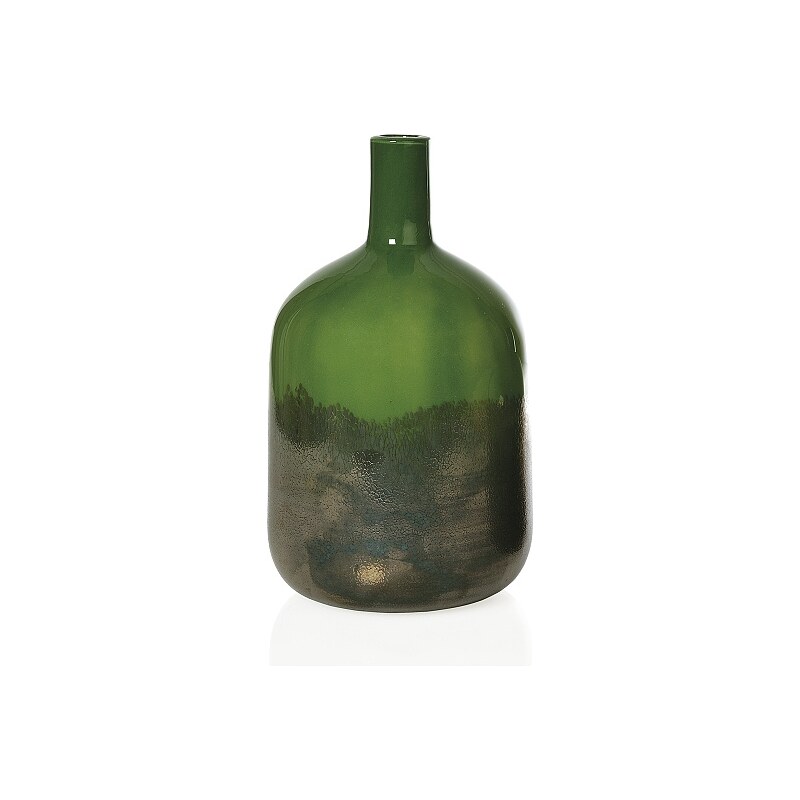 Andrea house - Skleněná váza - láhev, zelená 16x16x28,5cm - (CR16195)