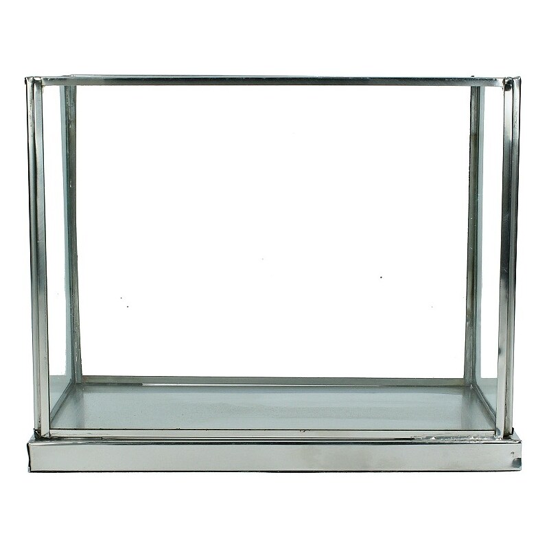 KERSTEN - Lucerna nerez. ocel/sklo, stříbrná, 21x11x17cm - (WER-0166)