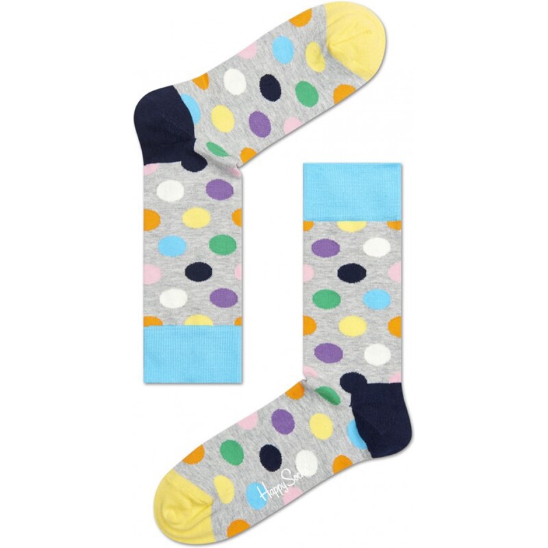 Happy Socks ponožky šedé s puntíky
