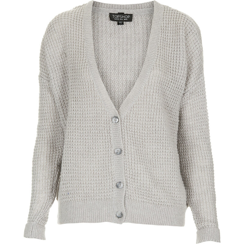 Topshop Knitted Textured Grunge Cardi