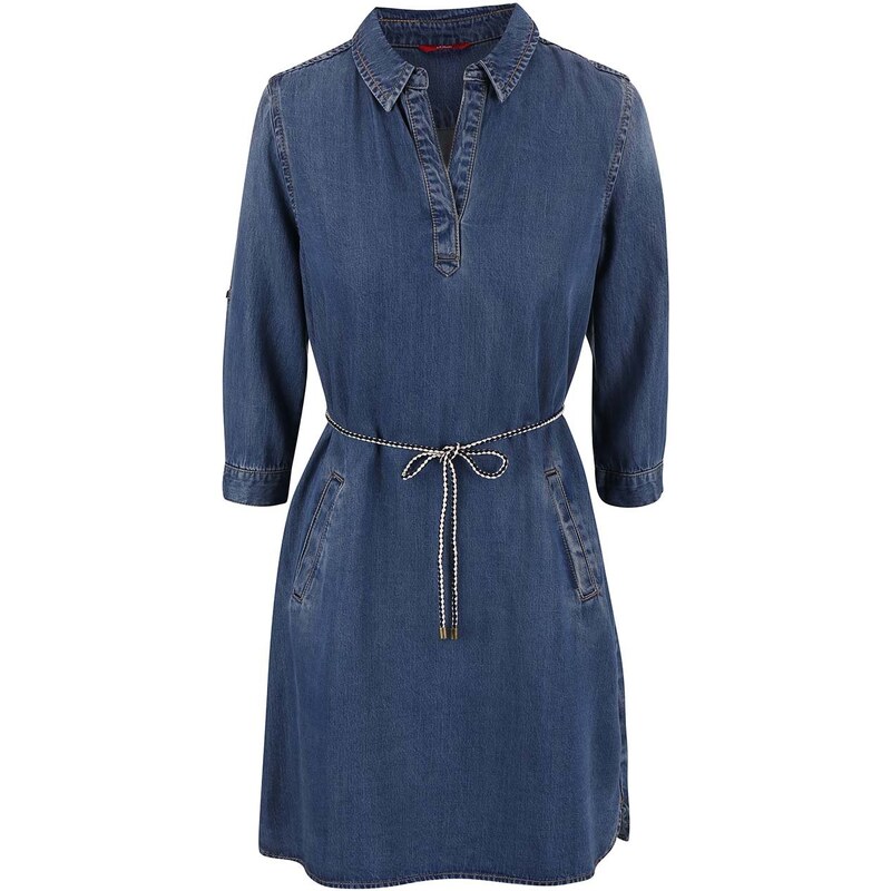 Modré dámské džínové šaty s.Oliver