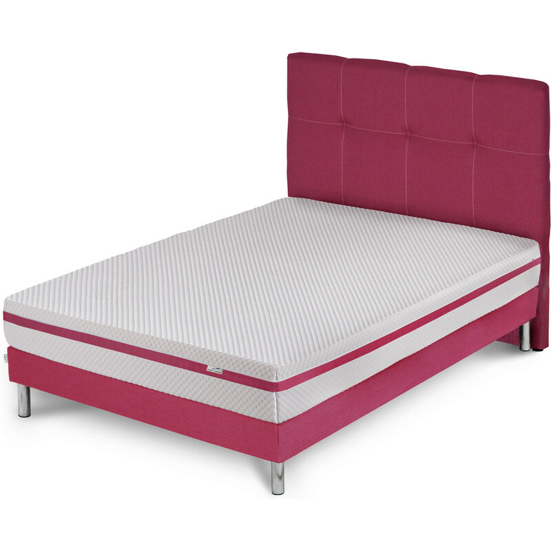 Stella Cadente Maison Růžová postel s matrací Stella Cadente Pluton, 160 x 200 cm