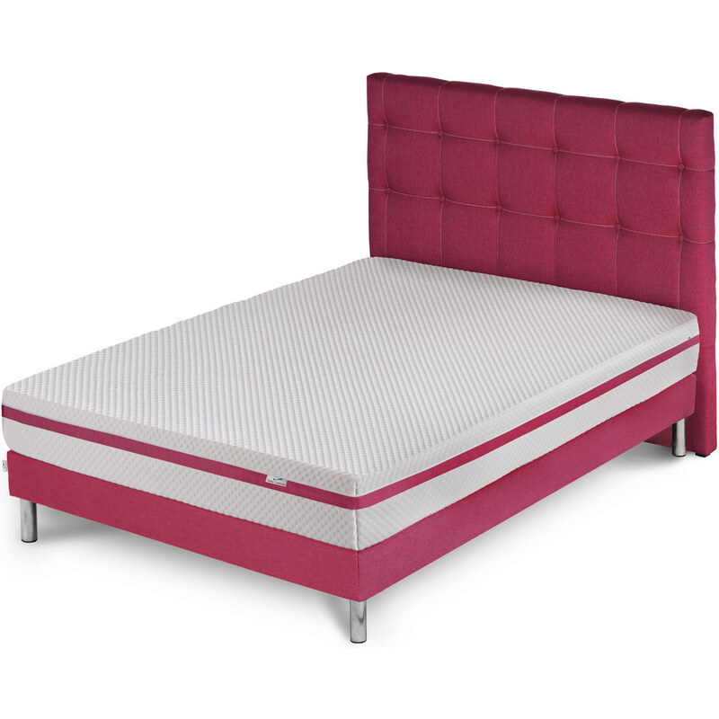 Stella Cadente Maison Růžová postel s matrací Stella Cadente Pluton Saches, 140 x 200 cm