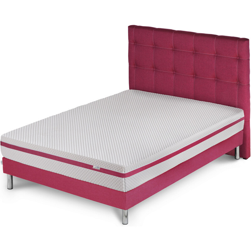Stella Cadente Maison Růžová postel s matrací Stella Cadente Pluton Saches, 160 x 200 cm