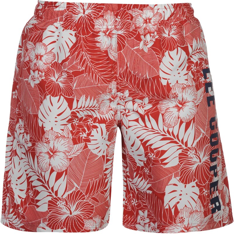 Lee Cooper All Over Print Woven Shorts pánské White/Red AOP