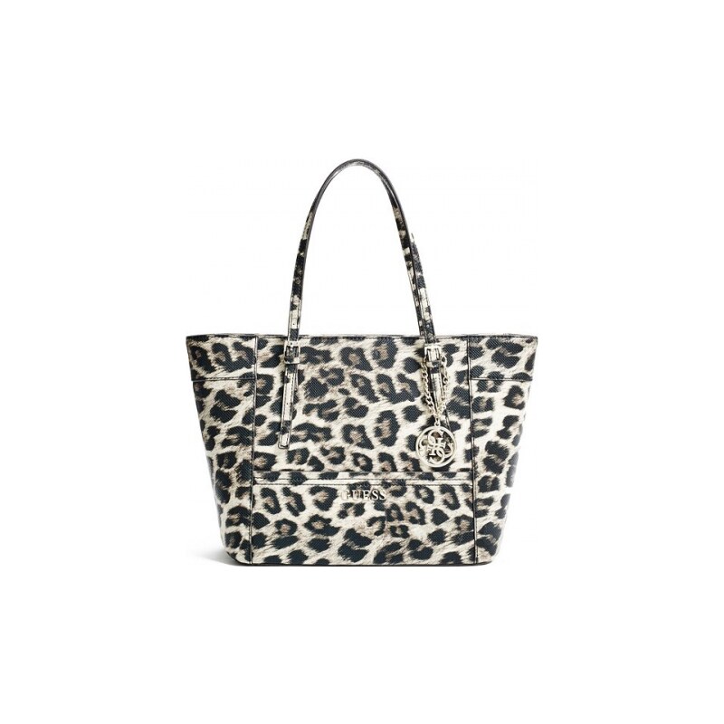 Guess Kabelka Delaney Leopard-Print Small Classic Tote