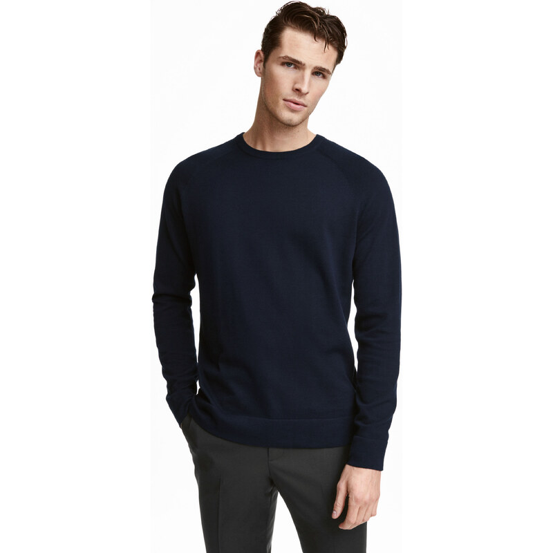 H&M Pletený svetr z bavlny premium