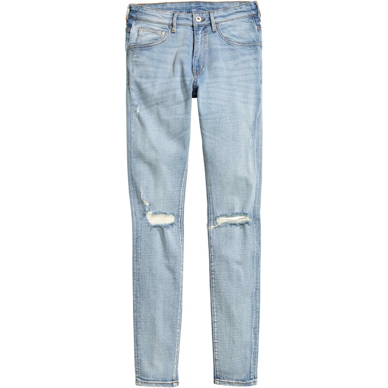 H&M Super Skinny Low Ripped Jeans