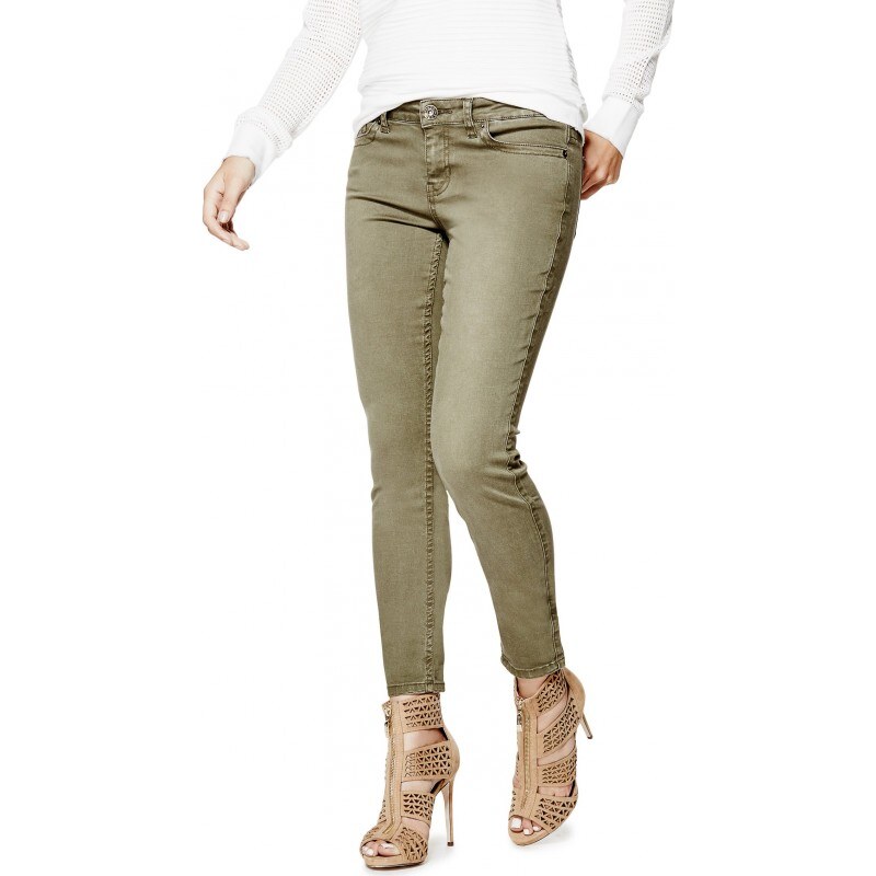 GUESS Cynthiam Colored Skinny Jeans - dusty olive