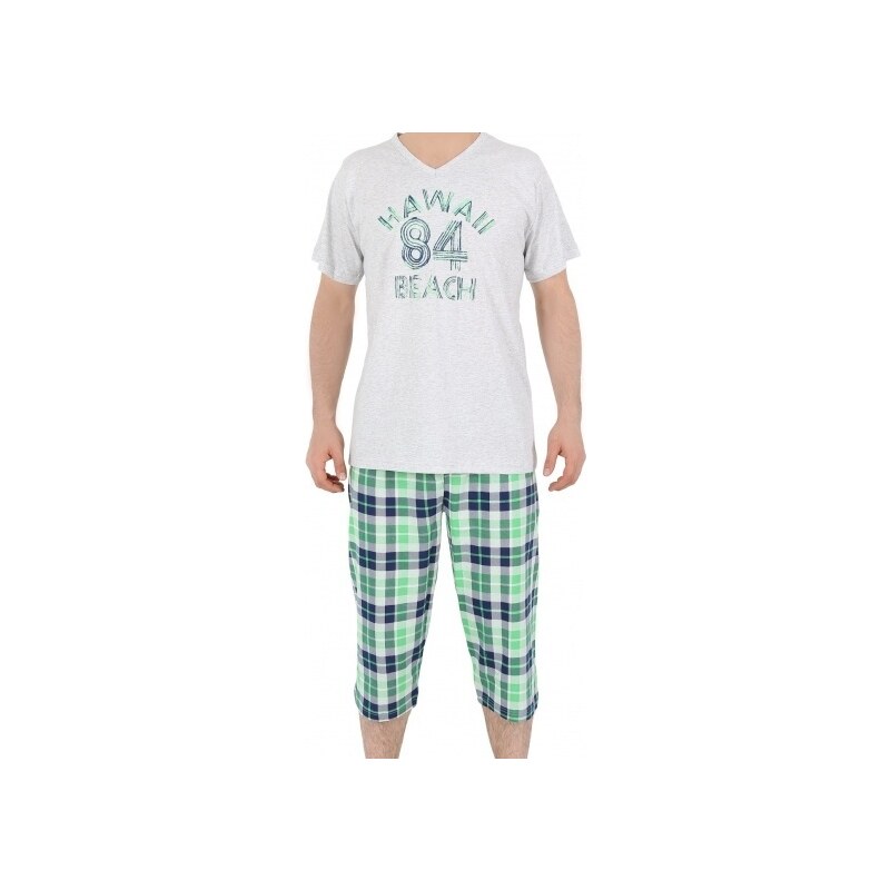 Gazzaz Pánské pyžamo Hawai - šedá S