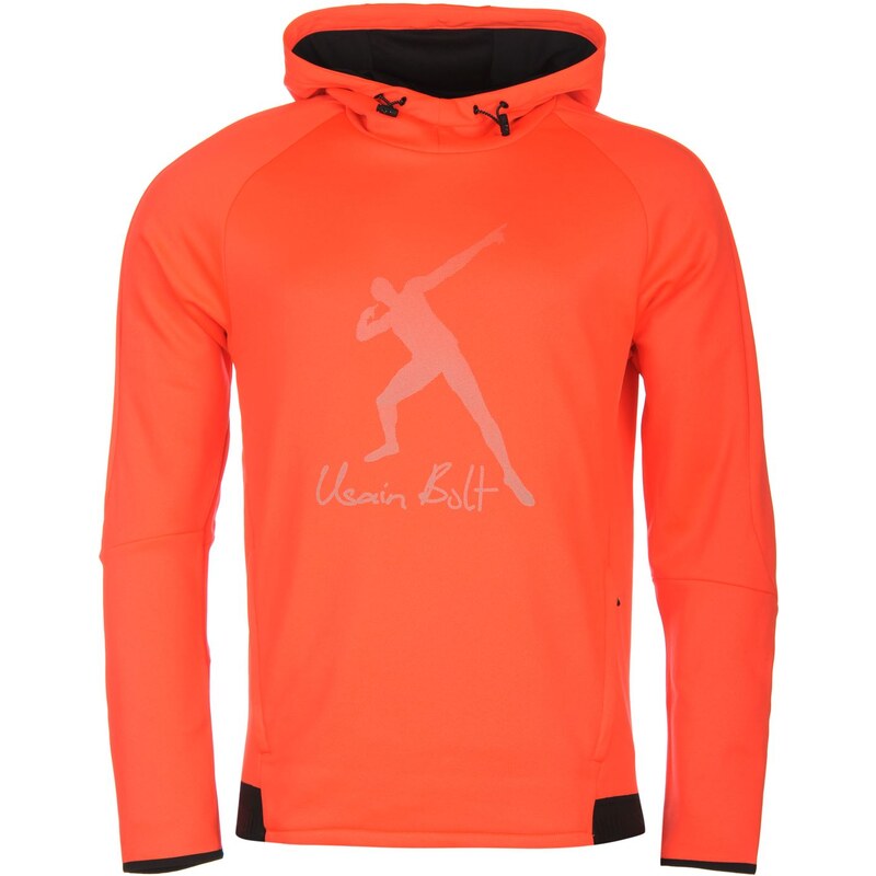 mikina Puma Usain Bolt Evo Over The Head Hoody pánská Red Blast