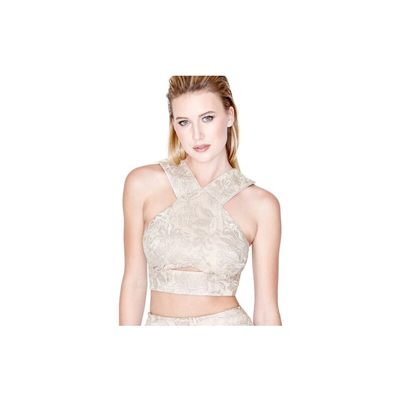 Top Guess by Marciano Antoinette Lace Crop béžový