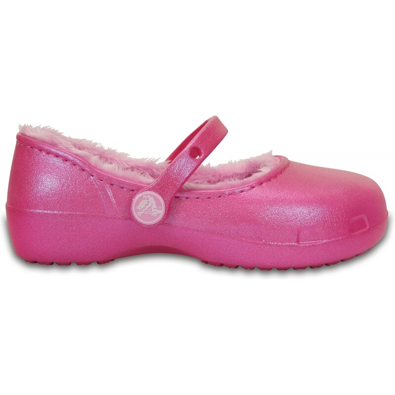 Crocs Clog Girls Party Pink Crocs Karin Fuzz Lined
