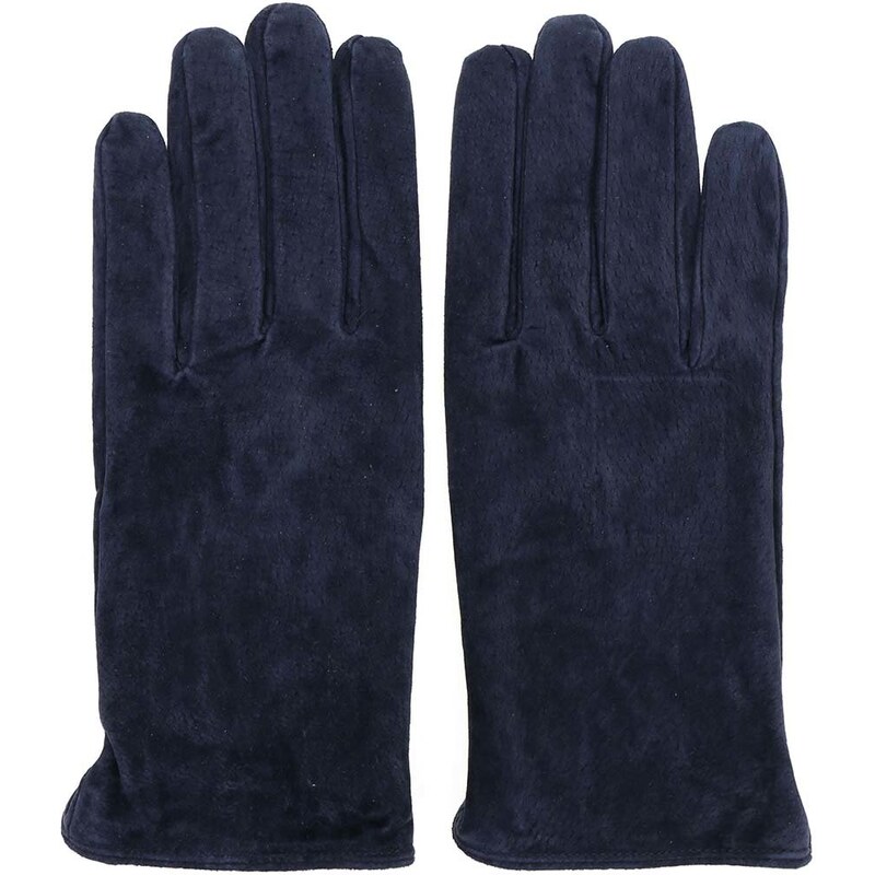 Tmavě modré kožené rukavice Pieces Comet