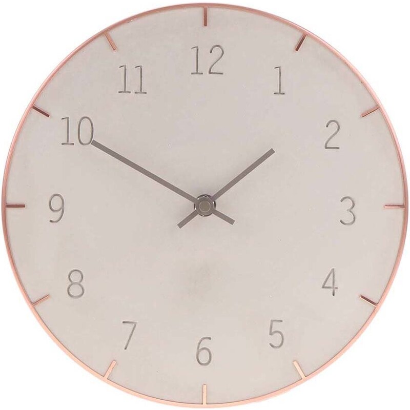 Šedo-měděné nástěnné hodiny Umbra Piatto