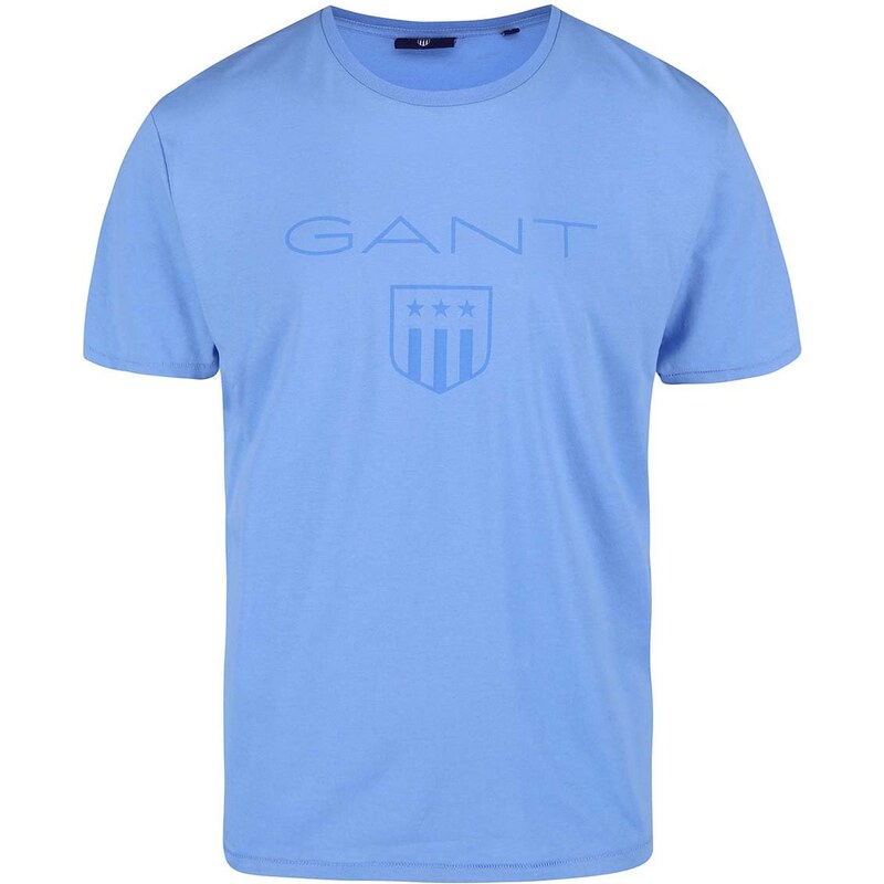 Modré pánské triko s krátkým rukávem GANT