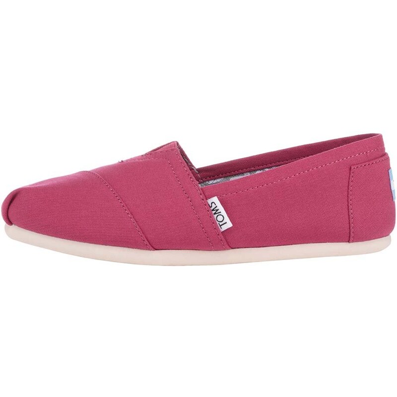 Tmavě růžové dámské loafers TOMS Classic