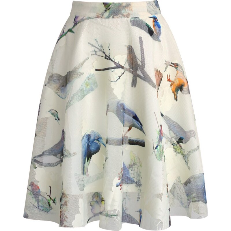 CHICWISH Dámská sukně Oh Lovely Birdie Velikost: XL