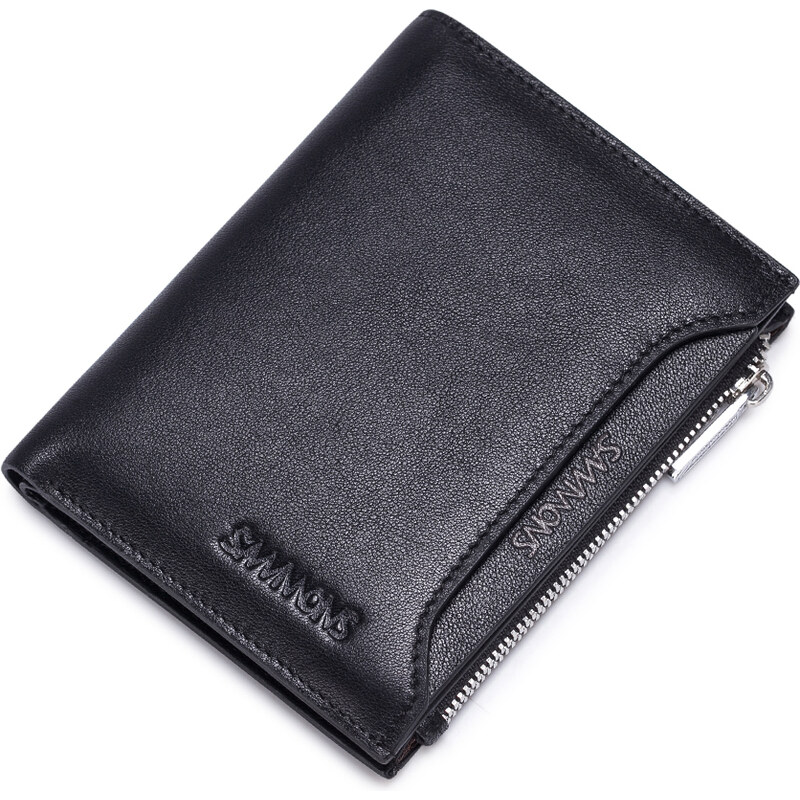 Malá pánská kožená peněženka Sammons Elegance černá
