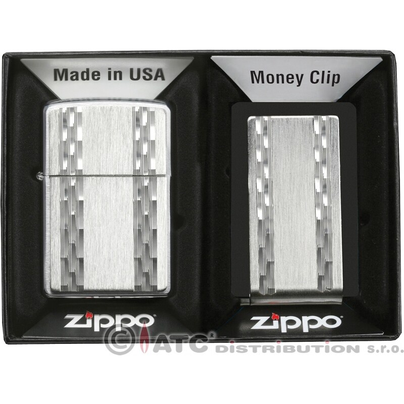 Zapalovač Zippo 30025 VERT DIAMOND+MONEY CLIP