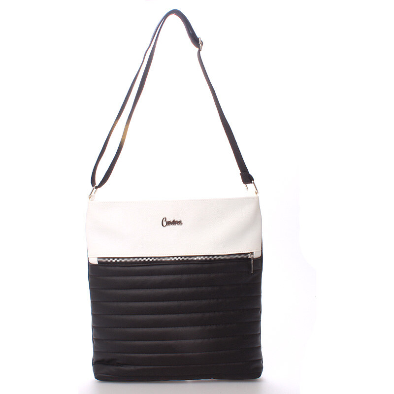 Dámská luxusní crossbody kabelka černo bílá - Carine Coletta černo/bílá