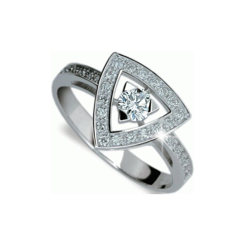 Danfil Luxusní zlatý prsten s diamanty DF1970b