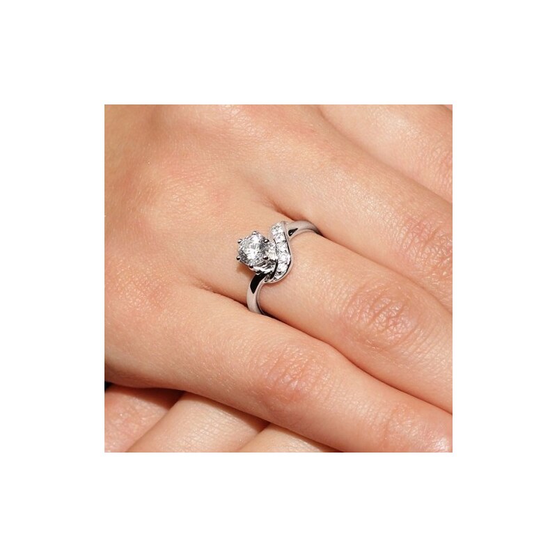 Silvego Stříbrný zásnubní prsten SHZR234