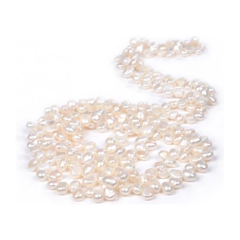 JwL Luxury Pearls Dlouhý perlový náhrdelník z pravých bílých perel JL0008