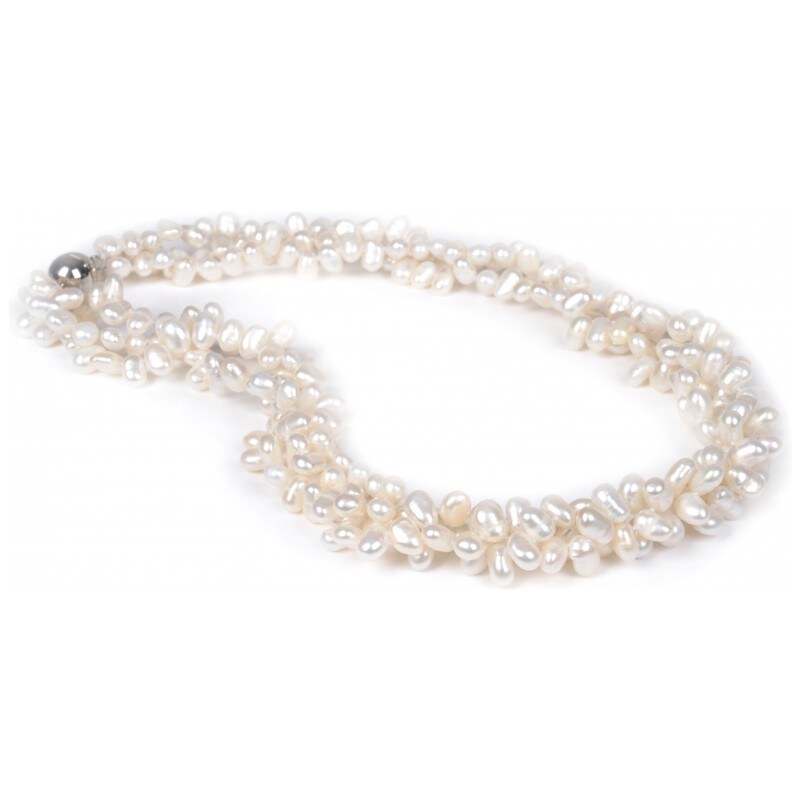JwL Luxury Pearls Třířadý náhrdelník z pravých bílých perel JL0010