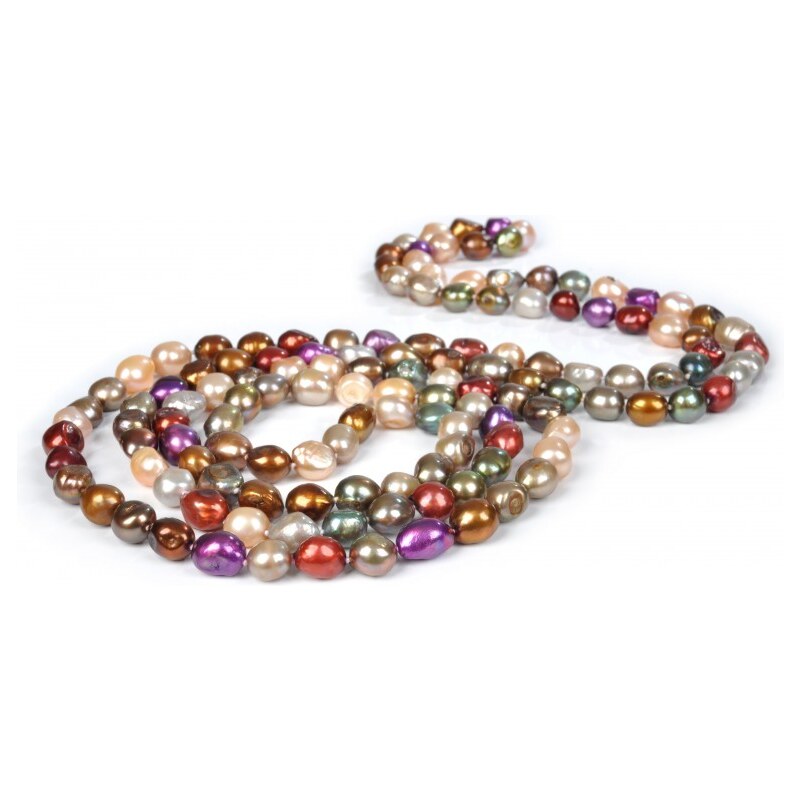 JwL Luxury Pearls Dlouhý perlový náhrdelník z pravých multibarevných perel JL0015