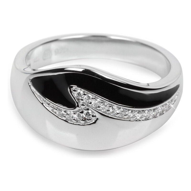 Silver Cat Stříbrný prsten s krystaly SC034