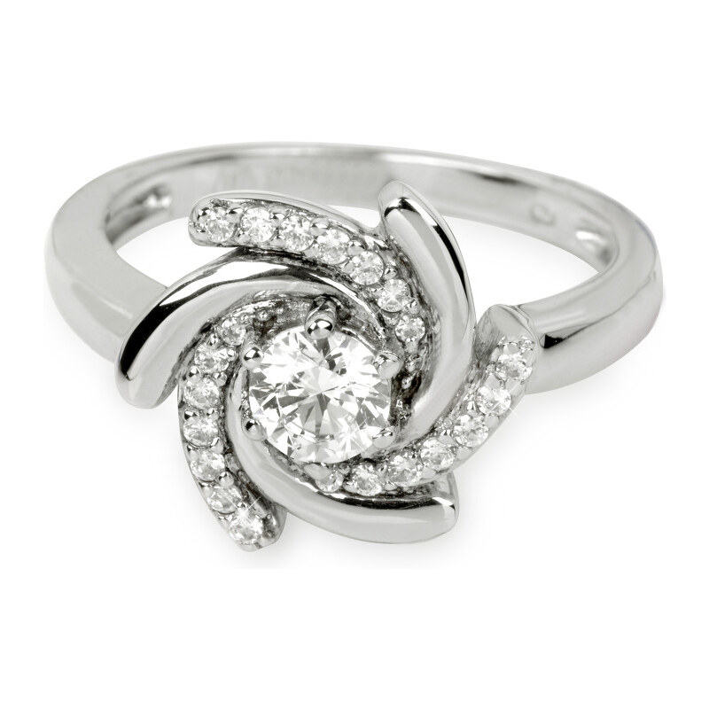 Silver Cat Stříbrný prsten s krystaly SC040