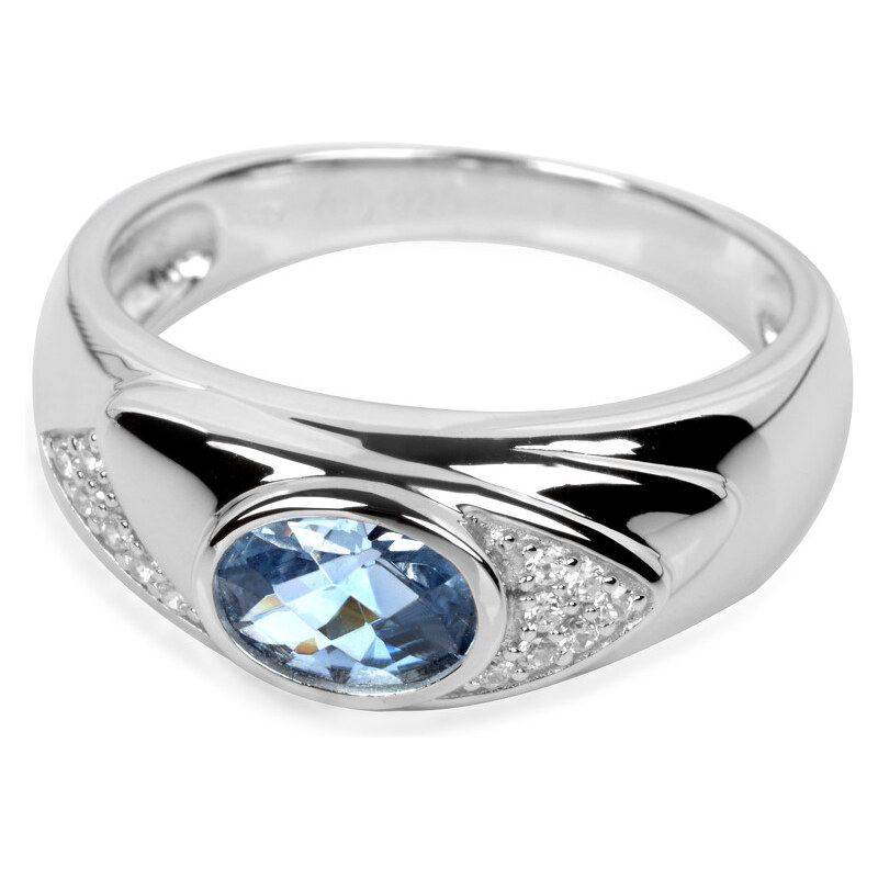 Silver Cat Stříbrný prsten s krystaly SC055