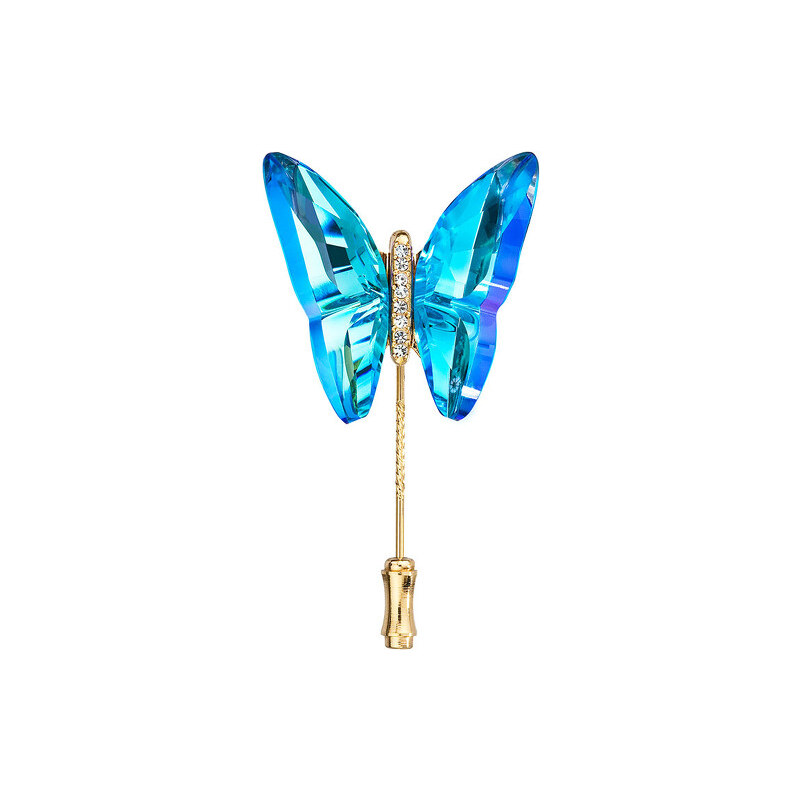 Preciosa Brož Papillon Bermuda Blue 2858Y46