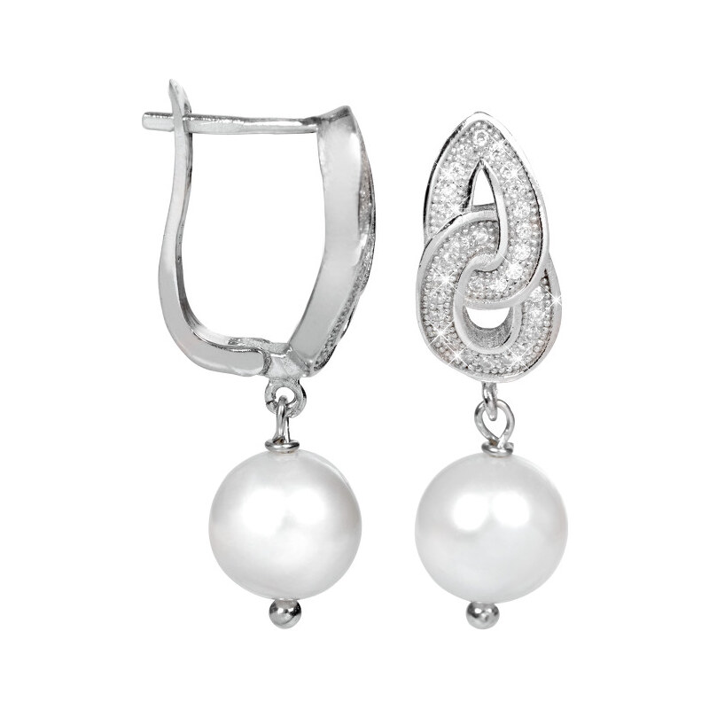 JwL Luxury Pearls Perlové náušnice s bílou pravou perlou JL0095