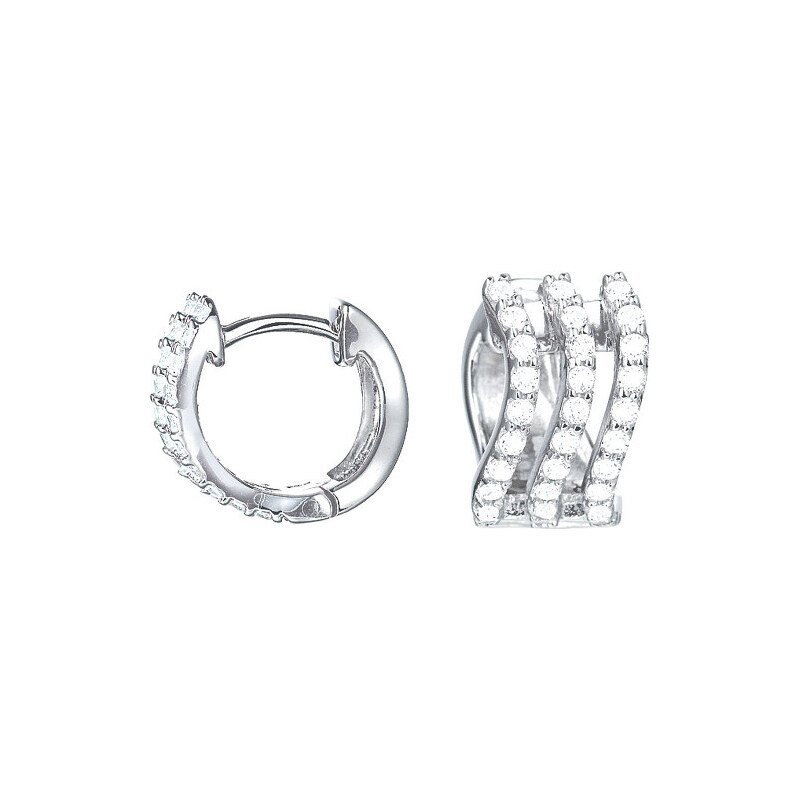Esprit Stříbrné náušnice kroužky Brilliance ESPRIT-JW50010