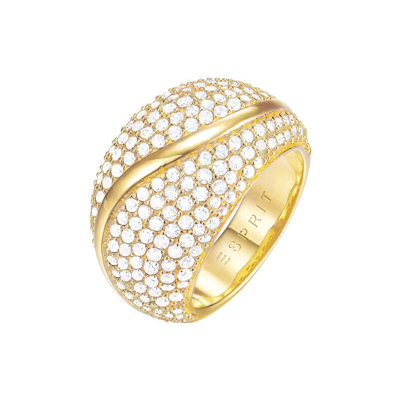 Esprit Třpytivý pozlacený prsten ESPRIT-JW50054 Gold