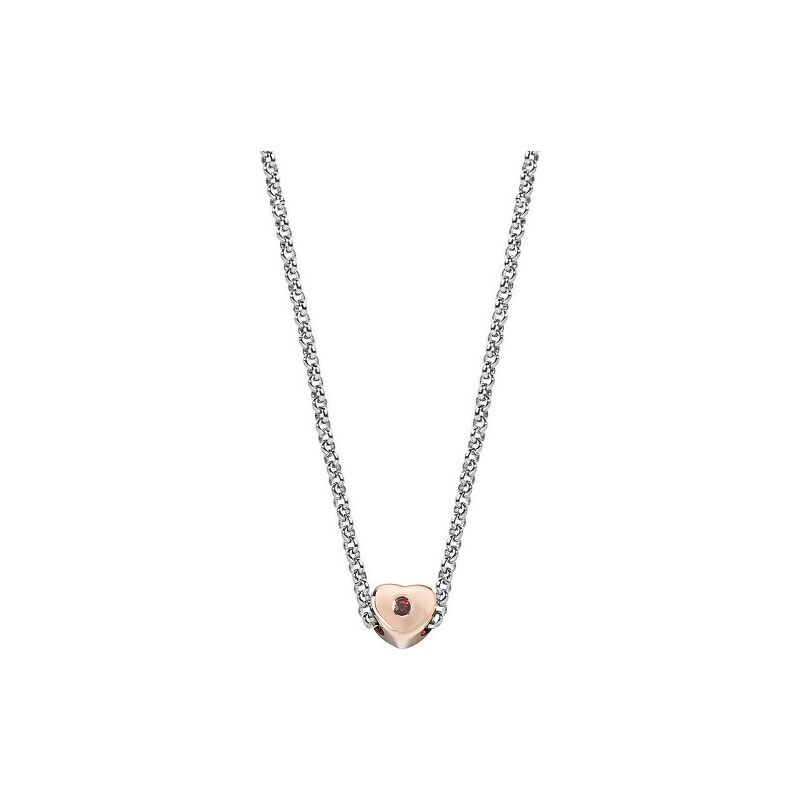 Morellato Ocelový bicolor náhrdelník Drops Heart SCZ461