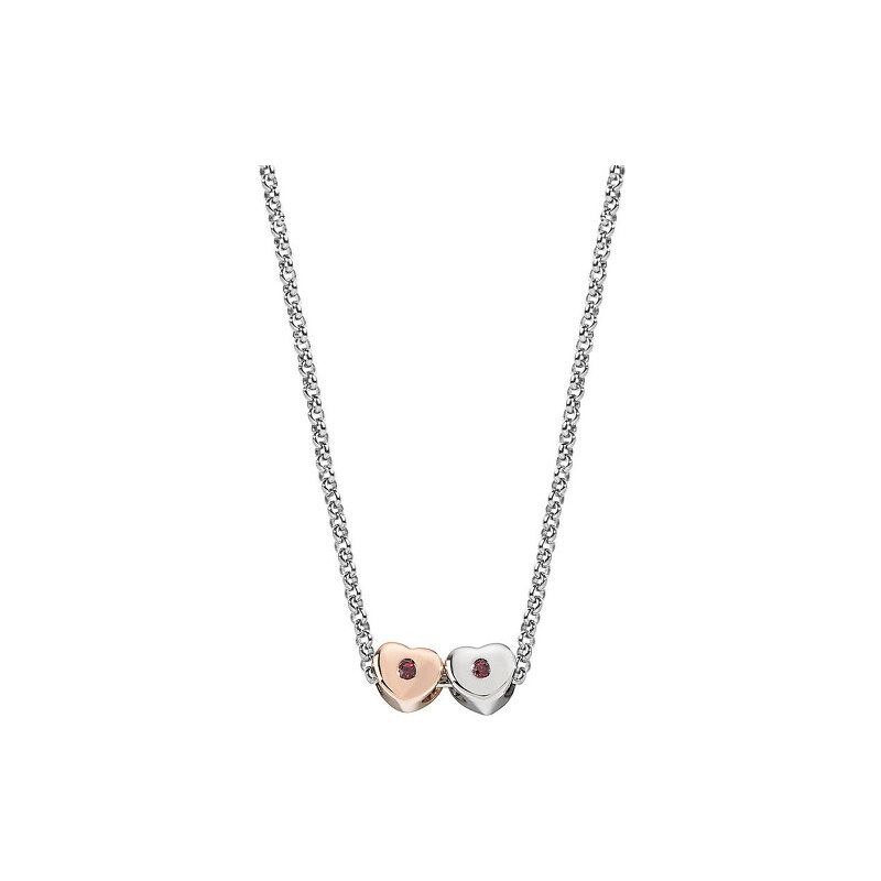 Morellato Ocelový bicolor náhrdelník Drops Hearts SCZ464
