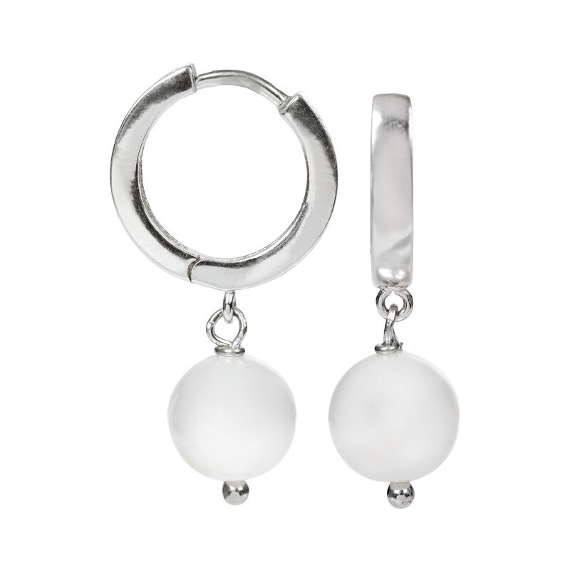 JwL Luxury Pearls Stříbrné náušnice s pravou bílou perlou JL0126