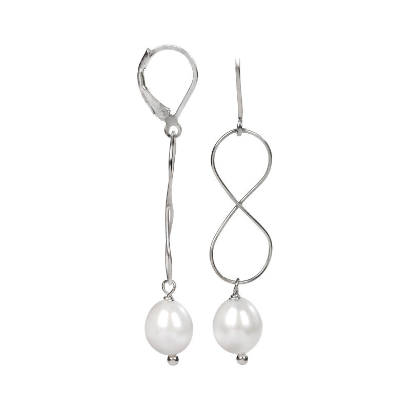 JwL Luxury Pearls Stříbrné náušnice s pravou bílou perlou JL0156