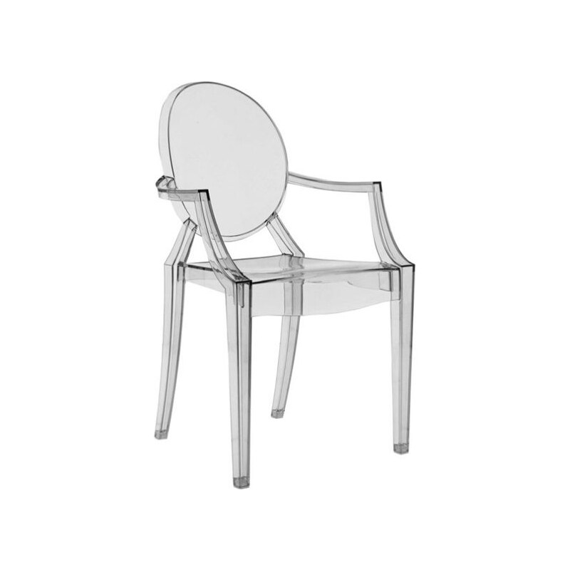 Židle Louis Ghost od KARTELL (transparentní kouřová)