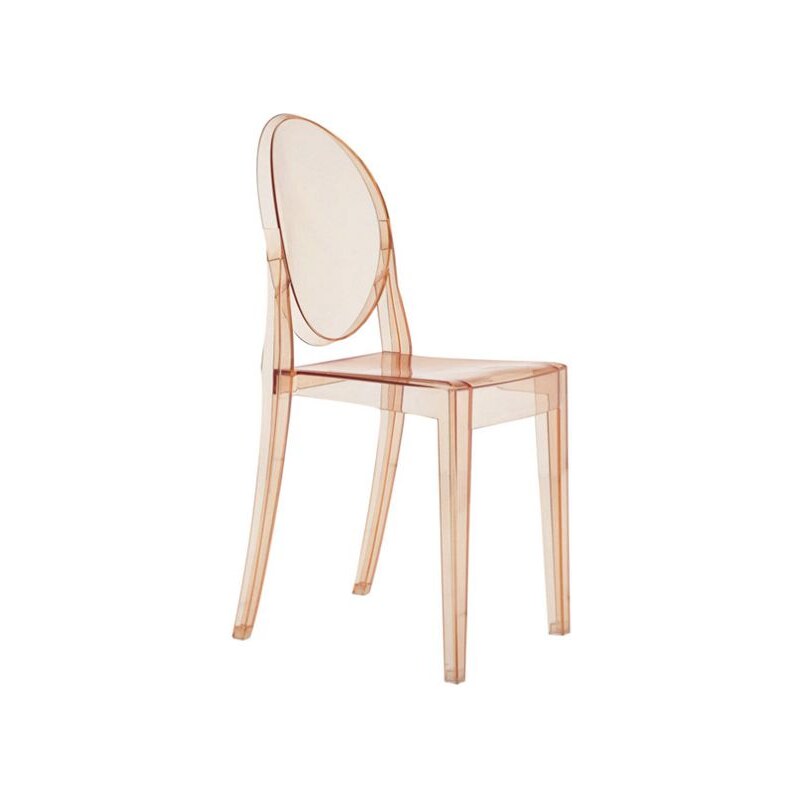 Židle Victoria Ghost od KARTELL (transparentní růžová)